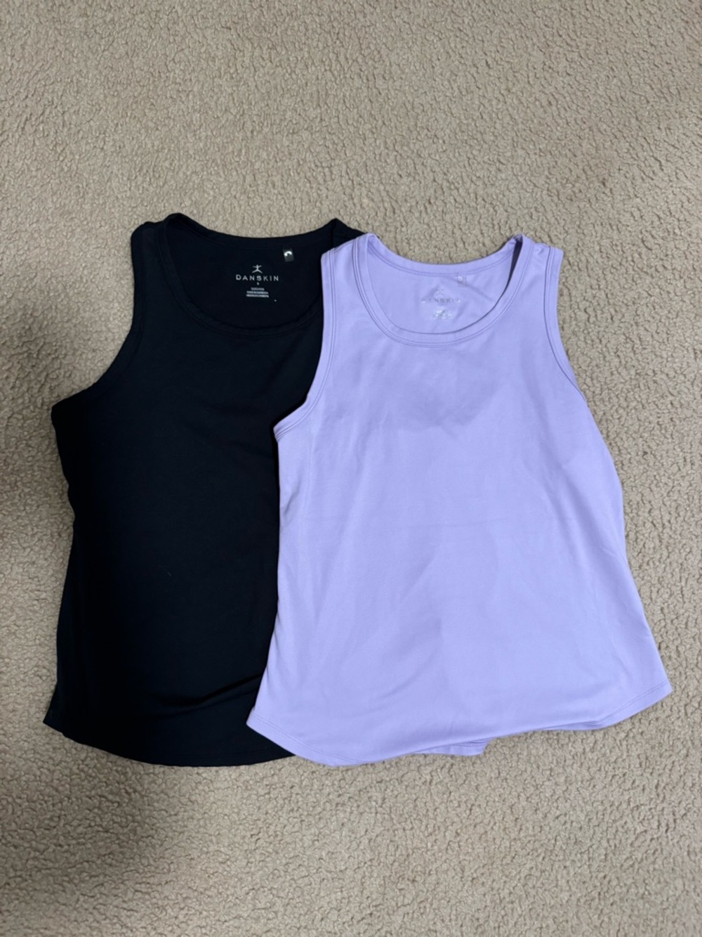 Danskin Tank Tops - Black & Light Purple